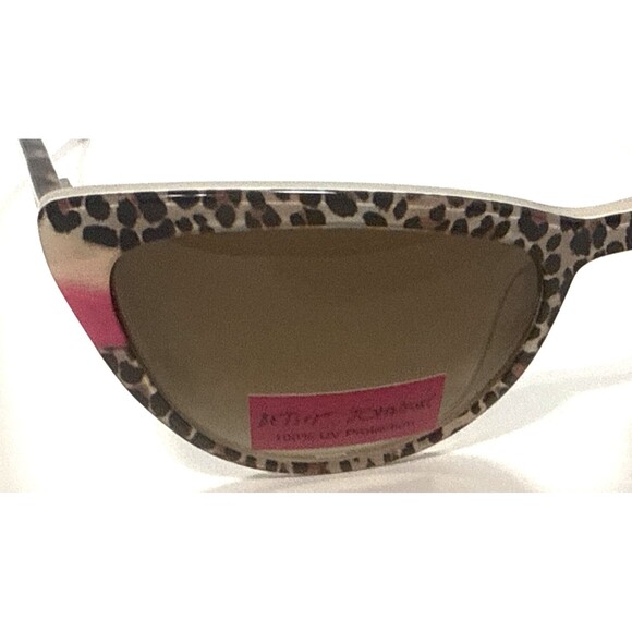 NEW Betsey Johnson Tutti Frutti LEO 54-18-140 Cheeta Print Sunglass Frame CASE! main image 4